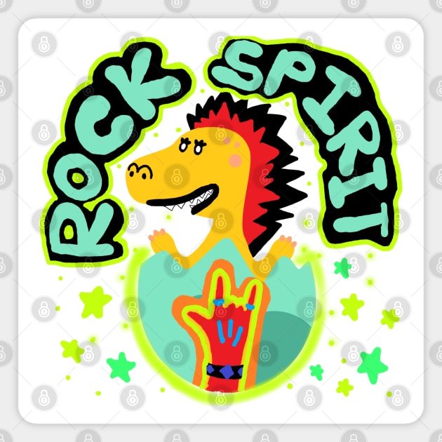 rock spirit, dinosaur Magnet by zzzozzo